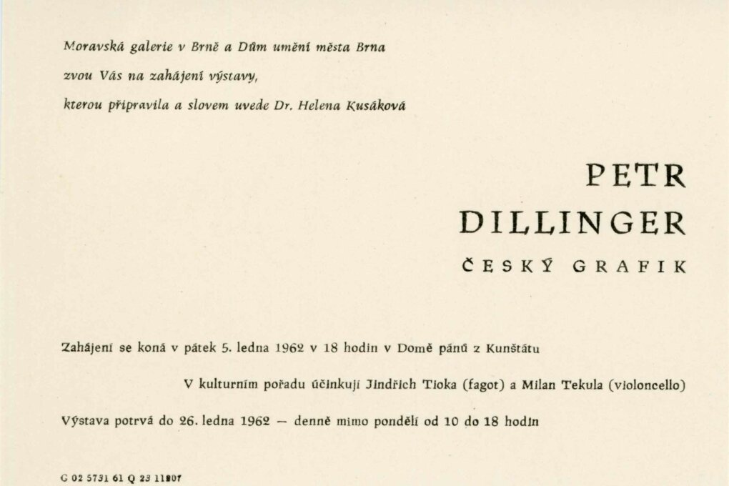 Petr Dillinger. Český grafik